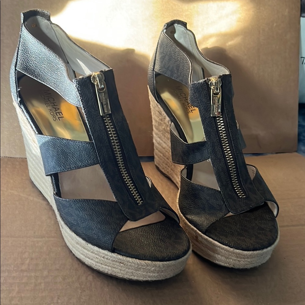Michael Kors Zipper Wedge Heels